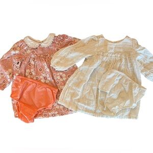Cat & Jack Dress Bundle Floral & Cream Size 18M